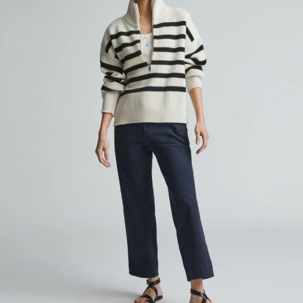 Everlane Organic Straight-Leg Pant in Navy